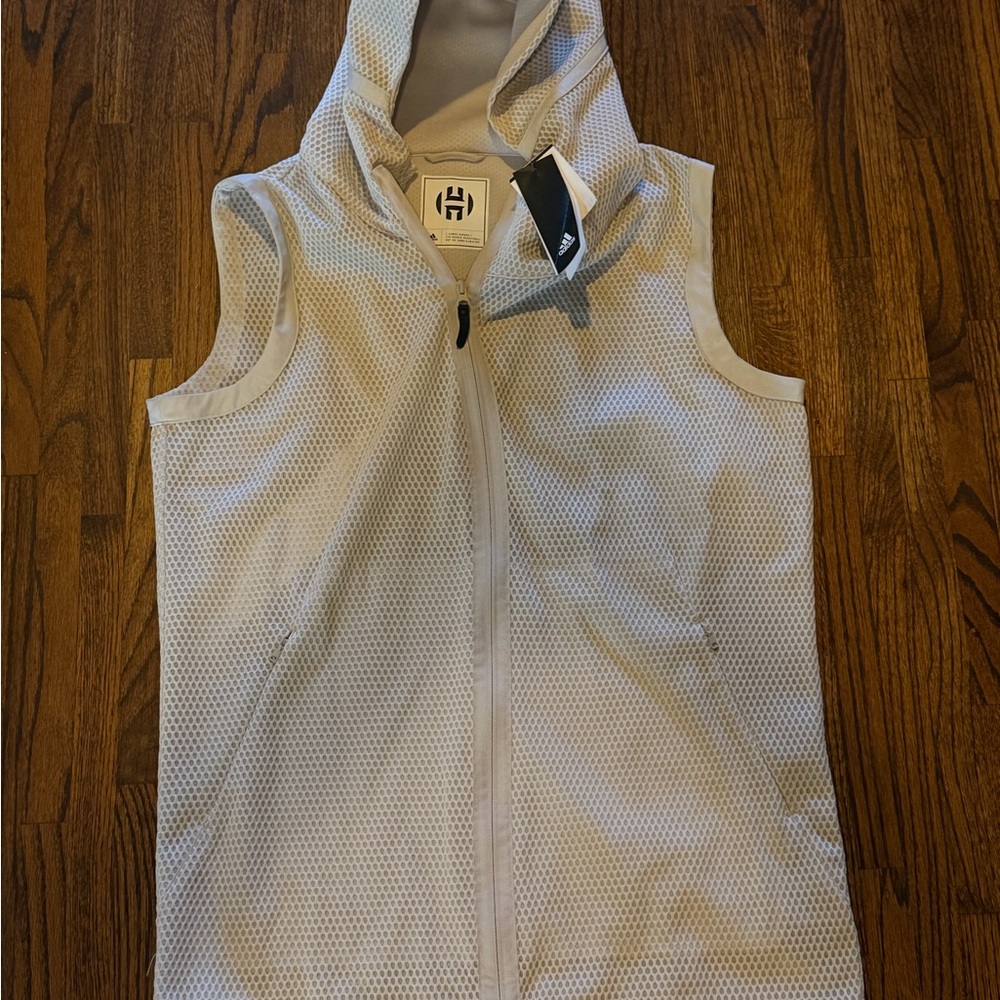 Adidas White Mesh Hooded Vest James harden